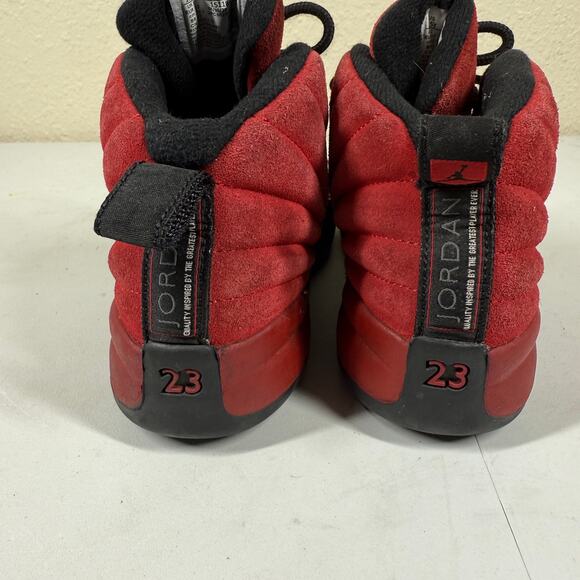 Nike Air Jordan Retro 12 Reverse Flu Game Varsity Red kids Size 1.5 - Picture 4 of 7